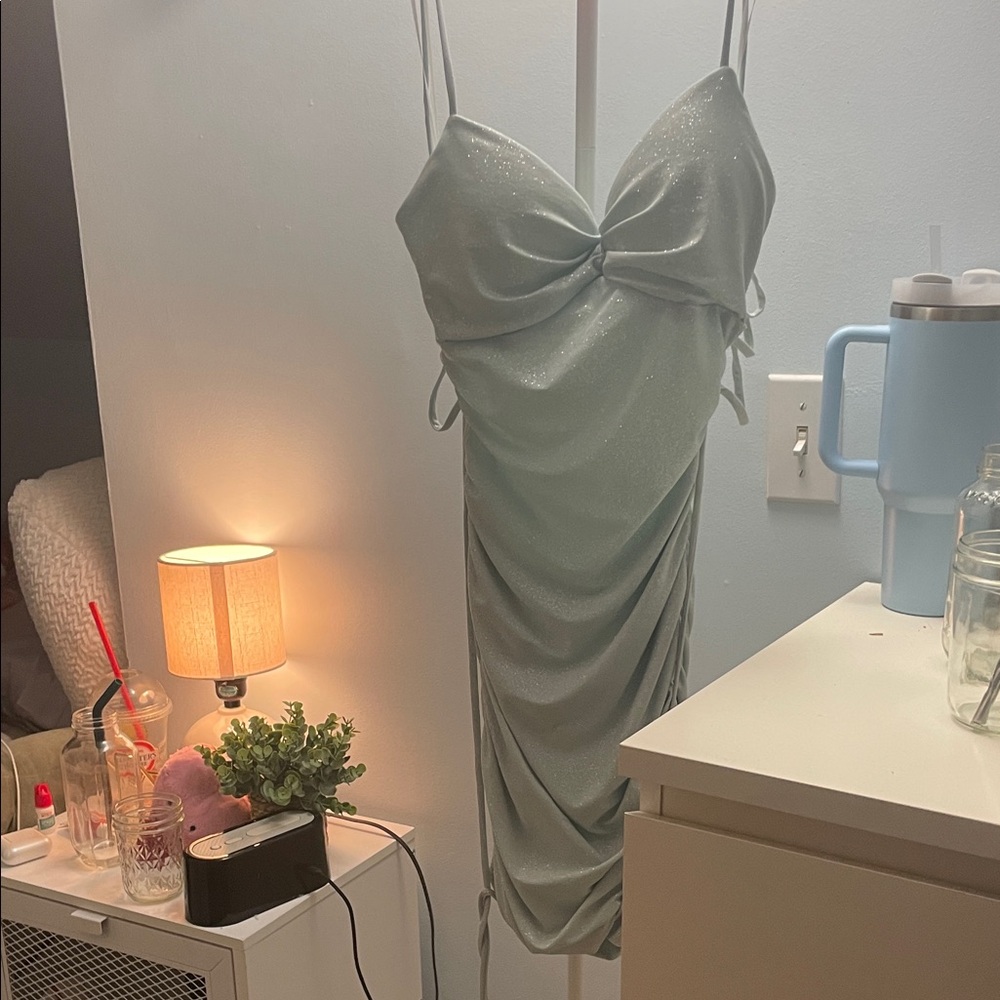 Windsor Glittering seafoam Mini Dress